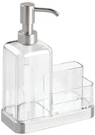 Pojemniki kuchenne - InterDesign Inter wzornictwo 67080eu forma 2 półka na mydło/gąbką, szczotkowane/przezroczysty 67080 - miniaturka - grafika 1