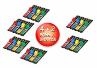 Etykiety samoprzylepne i bloki etykiet - Post-It 3M Zestaw promocyjny zakładek (683-4), PP, 12x43mm, 4+2x35 kart., mix kolorów, 2 GRATIS 3M-FT600002966 - miniaturka - grafika 1