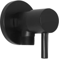 Zawory i kraniki - Novoterm Zawór kątowy okrągły czarny 1/2" x 1/2" - miniaturka - grafika 1