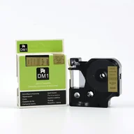 Papier do drukarek - Dymo Taśma zamiennik 45023, S0720630, 12mm x 7m czarny druk / złoty podkład - miniaturka - grafika 1