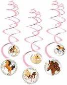 Urodziny dziecka - Amscan Dekoracja wisząca świderki Piękne Koniki - 6 szt. 9909884 - miniaturka - grafika 1