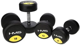 HMS Hantla 18 kg gumowana Pro HG HMS - Hantle i ciężarki - miniaturka - grafika 4