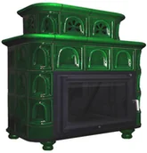 Piece wolnostojące - Piec kominkowy SALZBURGIA ZIELEŃ 13kW MARMI DECOR - miniaturka - grafika 1