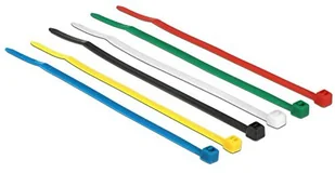 Delock 18627 opaska kablowa Nylon Czarny, Niebieski, Zielony, Czerwony, Przezroczysty, Żółty 100 szt. - Kanały kablowe - miniaturka - grafika 2