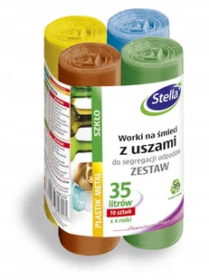 Stella Zestaw Worków z uszami do segregacji 35L x4 - Worki na śmieci - miniaturka - grafika 7