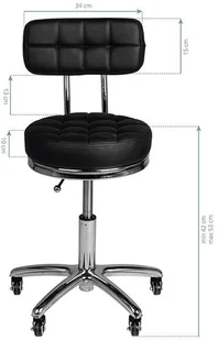 ACTIVESHOP TABORET KOSMETYCZNY AM-877 CZARNY - Krzesła i taborety kosmetyczne - miniaturka - grafika 5