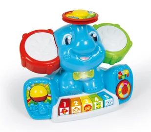 CLEMENTONI MUZYCZNY SŁONIK MÓWI PO POLSKU I ANGIELSKU REKLAMA - Zabawki interaktywne dla dzieci - miniaturka - grafika 2