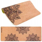 Maty do jogi - Mata korkowa do ćwiczeń Fitness Jogi 180x60 Tpe - miniaturka - grafika 1