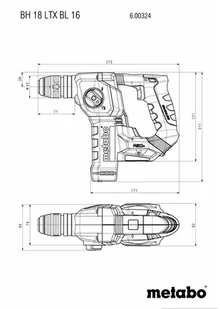 METABO Zestaw Combo BS 18 LT BL + BH 18 LTX BL 16 - Zestawy elektronarzędzi - miniaturka - grafika 10