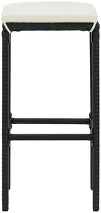 vidaXL 5-cz zestaw mebli barowych do ogrodu z poduszkami czarny 3064879 - Pozostałe meble ogrodowe - miniaturka - grafika 4