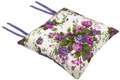 Poduszki na krzesła - Domarex Poduszka na krzesło SILLA BLUMEN fioletowa 40 x 40 x 8 cm - miniaturka - grafika 1