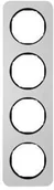 Klawisze i ramki - Berker R1 aluminium/czarny ramka 4 B_10142184 - miniaturka - grafika 1