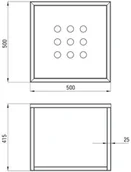 Szafki łazienkowe - Deante Konsola ścienna do umywalki 50x50x41,5 cm czarna CSWX50A - miniaturka - grafika 1