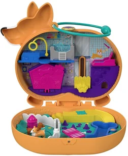 Mattel Polly Pocket Kompaktowe Zestawy Corgi Cuddles FRY35 GTN13 - Domki dla lalek - miniaturka - grafika 3