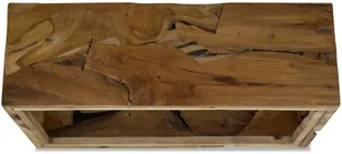 vidaXL Stolik kawowy z drewna tekowego, 90 x 50 35 cm, brązowy - Ławy i stoliki kawowe - miniaturka - grafika 6