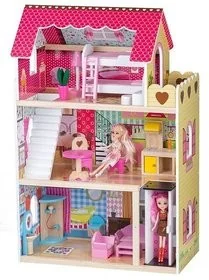 EcoToys Domek dla lalek rezydencja malinowa z windą - Domki dla lalek - miniaturka - grafika 2