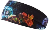 Czapki i chusty sportowe męskie - RONHILL RONHILL Opaska na głowę dwustronna REVERSIBLE CONTOUR HEADBAND Black/Floral - miniaturka - grafika 1