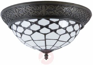 Clayre & Eef Secesyjna lampa sufitowa Kisa, styl Tiffany - Lampy sufitowe - miniaturka - grafika 2