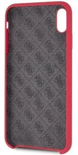 Guess Hard Case do iPhone XS Max czerwony/Silicone GUHCI65LSGLRE - Etui i futerały do telefonów - miniaturka - grafika 6