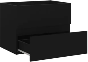 vidaXL Szafka pod umywalkę, czarna, 60x38,5x45 cm, płyta wiórowa vidaXL - Szafki łazienkowe - miniaturka - grafika 7