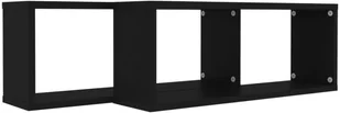 VidaXL Lumarko Półki ścienne kostki, 2 szt., czarne, 60x15x23 cm, płyta 807136 VidaXL - Półki do salonu - miniaturka - grafika 8