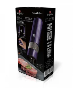Berlinger Haus Lumarko  Zestaw młynków elektrycznych berlinger haus bh-9289 purple! BH-9289 Kinghoff - Młynki do soli i pieprzu - miniaturka - grafika 2