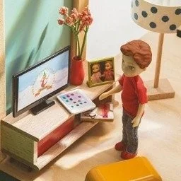 Djeco meble do domku dla lalek Salon TV - Akcesoria dla lalek - miniaturka - grafika 5