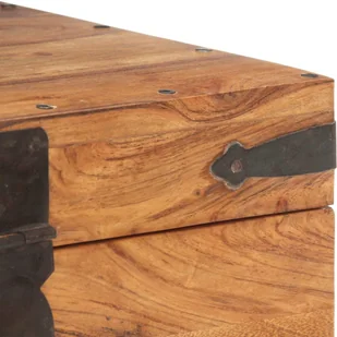 vidaXL Skrzynia, 40x40x40 cm, lite drewno akacjowe vidaXL - Pudła i pojemniki do przechowywania - miniaturka - grafika 30