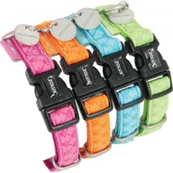 Obroże dla psów - Zolux Obroża regulowana Mac Leather 15mm kolor różowy - miniaturka - grafika 1