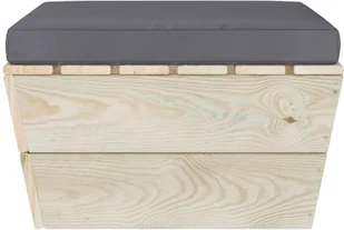 vidaXL Ogrodowy stołek z palet z poduszką, impregnowany świerk vidaXL - Pozostałe meble ogrodowe - miniaturka - grafika 3