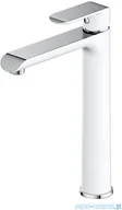 Baterie umywalkowe - Omnires Sacramento bateria umywalkowa wysoka chrom/biały SC2312CRB | - miniaturka - grafika 1