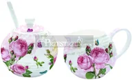 Mleczniki - Easy life nuova r2s PORCELANOWA CUKIERNICA I MLECZNIK Romantic Roses (317 RMR) - KOMPLET - miniaturka - grafika 1