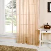 Zasłony - Emma Barclay Zasłona zasłona Lucy  woal z kanału obrębku  kawa  152x183 cm - miniaturka - grafika 1