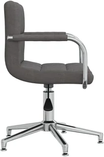 Fotel biurowy, krzesło biurowe vidaXL Obrotowe krzesło biurowe, ciemnoszare, tapicerowane tkaniną 334730 - Fotele i krzesła biurowe - miniaturka - grafika 4