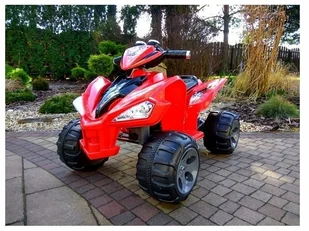 LEAN CARS Quad na Akumulator Duże Koła Czerwony - Pojazdy elektryczne dla dzieci - miniaturka - grafika 21