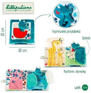 Lilliputiens LILLIPUTIENS Książeczka z mini-przytulanką wielofunkcyjna "Tato gdzie jesteś$11" Nosorożec Marius 12 m+ 83099 - Zabawki interaktywne dla dzieci - miniaturka - grafika 3