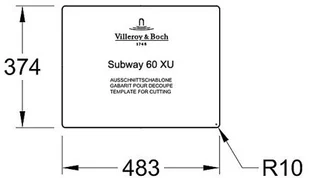 Villeroy & Boch Subway XU Classicline 6758 01 KR - Zlewozmywaki - miniaturka - grafika 5