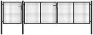 Ogrodzenia - vidaxl Brama ogrodzeniowa, stal, 400 x 75 cm, antracytowa - miniaturka - grafika 1