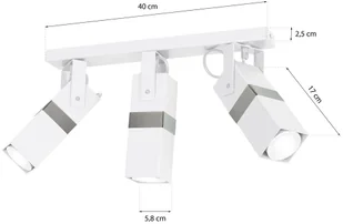 Milagro MLP6282 VIDAR WHITE/CHROME 3xGU10 - Lampy sufitowe - miniaturka - grafika 7