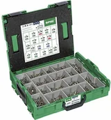 Inne - SPAX L-BOXX 500000915919 walizka montażowa, duża, stal szlachetna nierdzewna A2, T-STAR plus, łeb wpuszczany, 17 wymiarów, 1070 sztuk, w zestawie z bitami SPAX - miniaturka - grafika 1