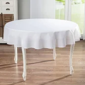 Obrusy i serwetki - Dekoria Obrus okrągły prześwitująca biała 60 x cm Romantica 832-128-77 - miniaturka - grafika 1