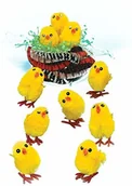 Kinder party - Baker Ross Puszysty Mini-pisklęta  jako dekorację na Wielkanoc  do majsterkowania dla dzieci (12 sztuk) - miniaturka - grafika 1