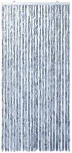 vidaXL Zasłona przeciwko owadom, srebrna, 100x220 cm, szenil vidaXL - Akcesoria do okien - miniaturka - grafika 3