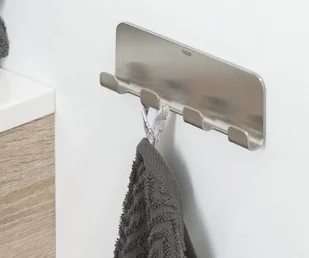 Tiger Colar Wieszak 4-hakowy stal szczotkowana 13147.3.09.46 - Wieszaki łazienkowe - miniaturka - grafika 2