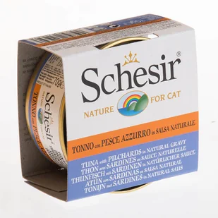Schesir Natural z ryżem 6 x 85 g Czysty tuńczyk i małe sardynki z ryżem - Mokra karma dla kotów - miniaturka - grafika 3