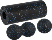 Akcesoria do masażu - Zestaw Do Masażu Ćwiczeń 2 Piłki Roller Wałek - miniaturka - grafika 1