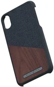 Etui i futerały do telefonów - Nordic Elements Nordic Elements Saeson Frejr - Etui iPhone Xs / X z prawdziwym drewnem orzecha włoskiego (Dark Grey) E20258 - miniaturka - grafika 1