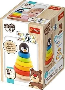 Trefl Drewniana Piramidka Wieża Pingwinek Marcinek - Układanki dla dzieci - miniaturka - grafika 3