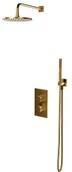 Stelaże i zestawy podtynkowe do WC - Omnires SYSCT11GLB SYSCT11GLB CONTOUR termostatyczny system prysznicowy podtynkowy złoty szczotkowany - miniaturka - grafika 1