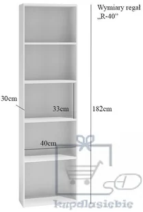 REGAŁ 40CM PÓŁKA SZAFKA KSIĄŻKI SEGREGATORY DĄB ARTISAN - Regały - miniaturka - grafika 3